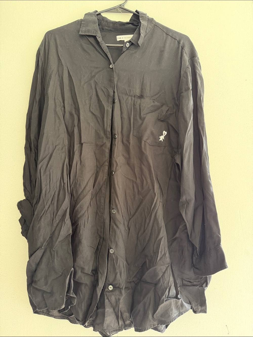 Victoria's Secret Black Button-Down Women's Shirt